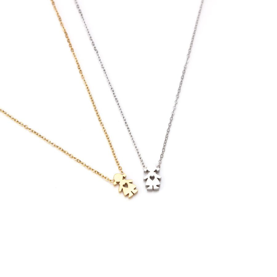 MENINOS | Colar com Criança em Aço Inoxidável