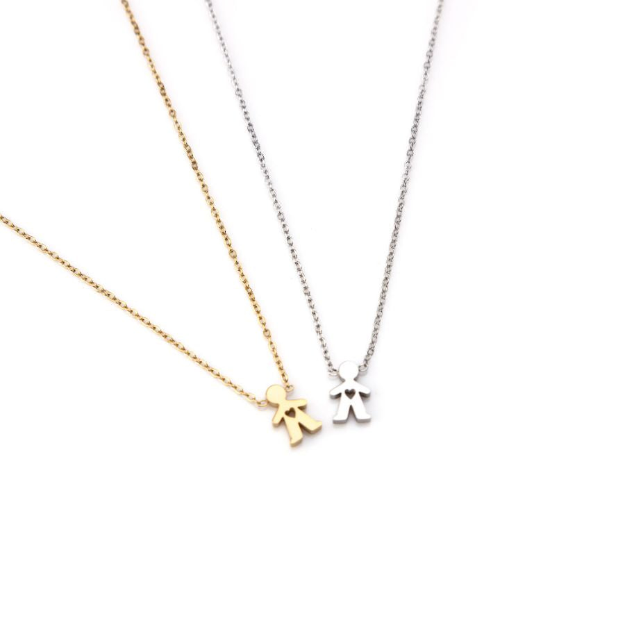 MENINOS | Colar com Criança em Aço Inoxidável