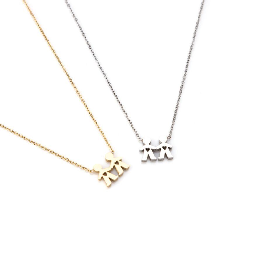 MENINOS | Colar com Criança em Aço Inoxidável