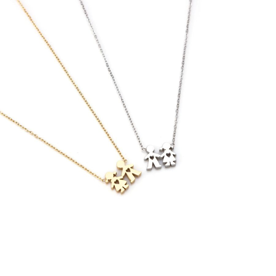 MENINOS | Colar com Criança em Aço Inoxidável