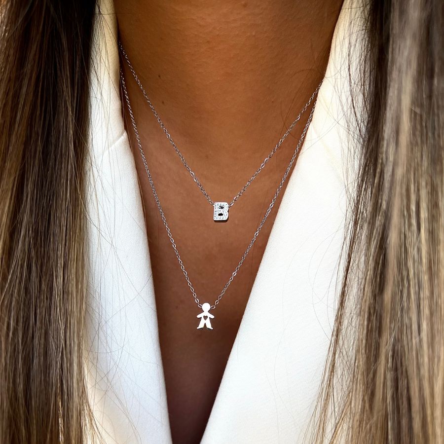 MENINOS | Colar com Criança em Aço Inoxidável