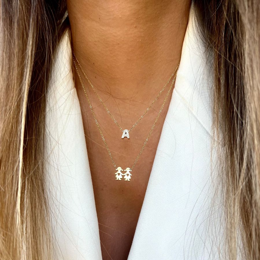 MENINOS | Colar com Criança em Aço Inoxidável
