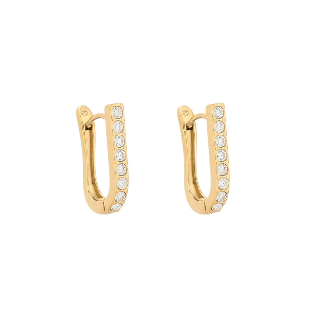 MIMI | Argolas Finas com Zircônias em Aço Inoxidável