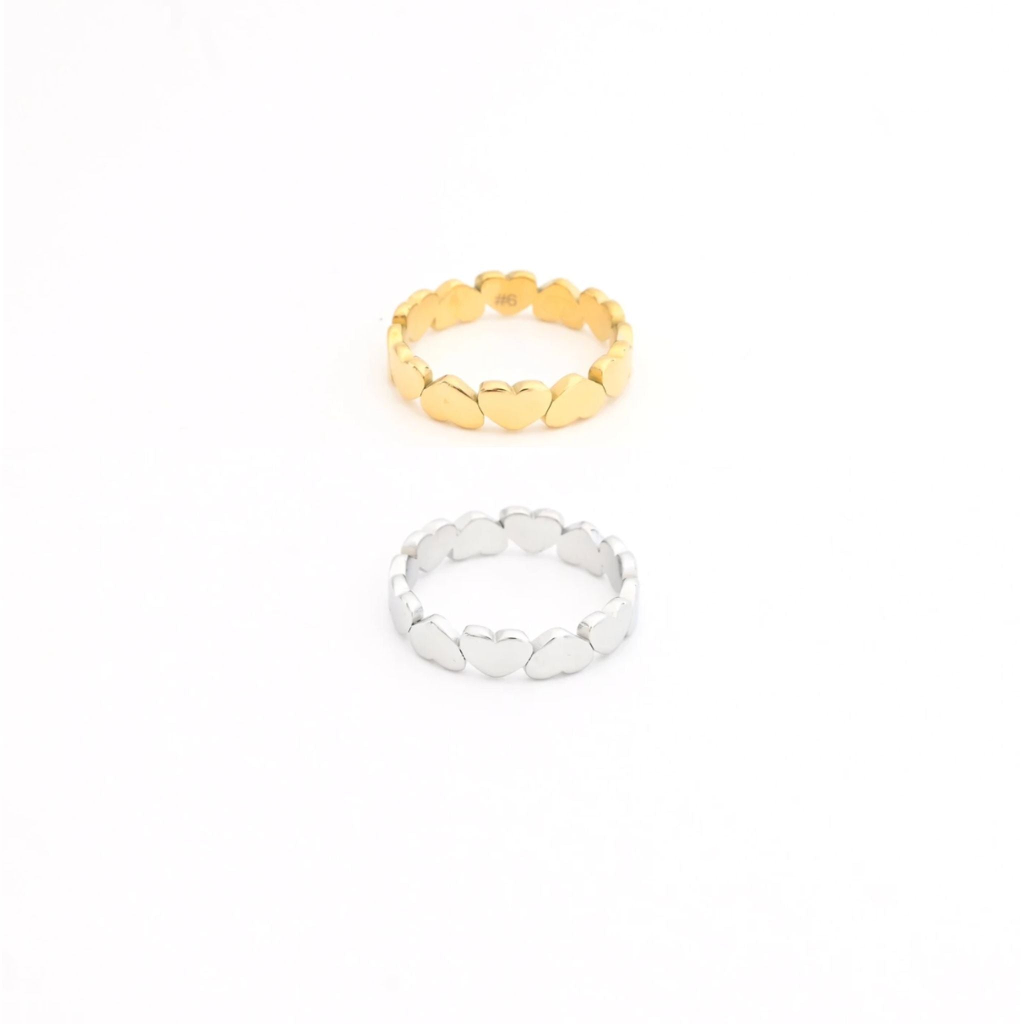 MINI HEARTS | Anel com Corações em Aço Inoxidável