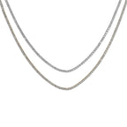 MINI RIVIERA | Colar em Zircônias Quadradas Mini em Aço Inox