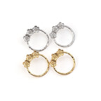 MINI TRIPLE FLOWERS | Argolas com Flores em Aço Inoxidável