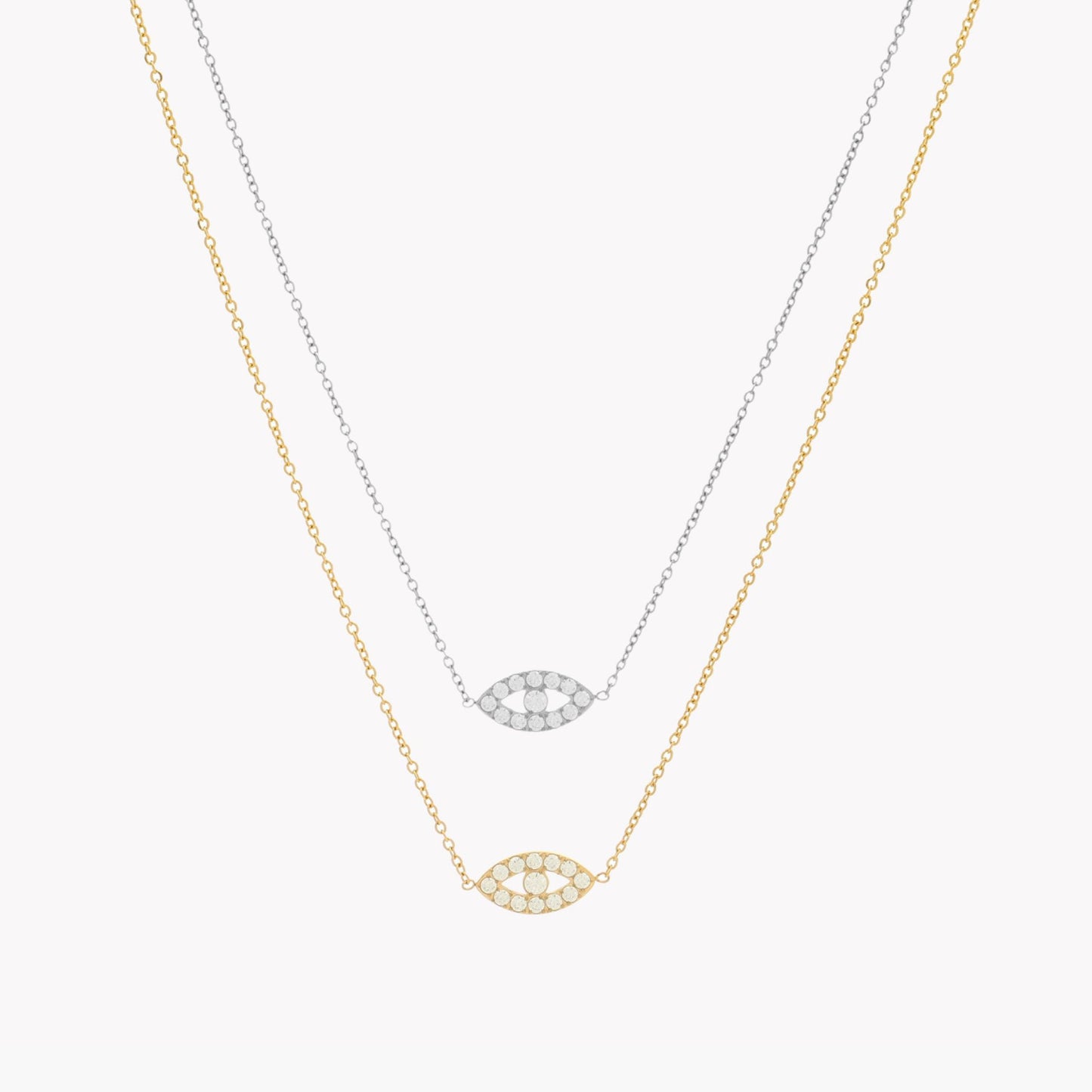OASIS | Colar Olho Turco em Zircônias em Aço Inoxidável