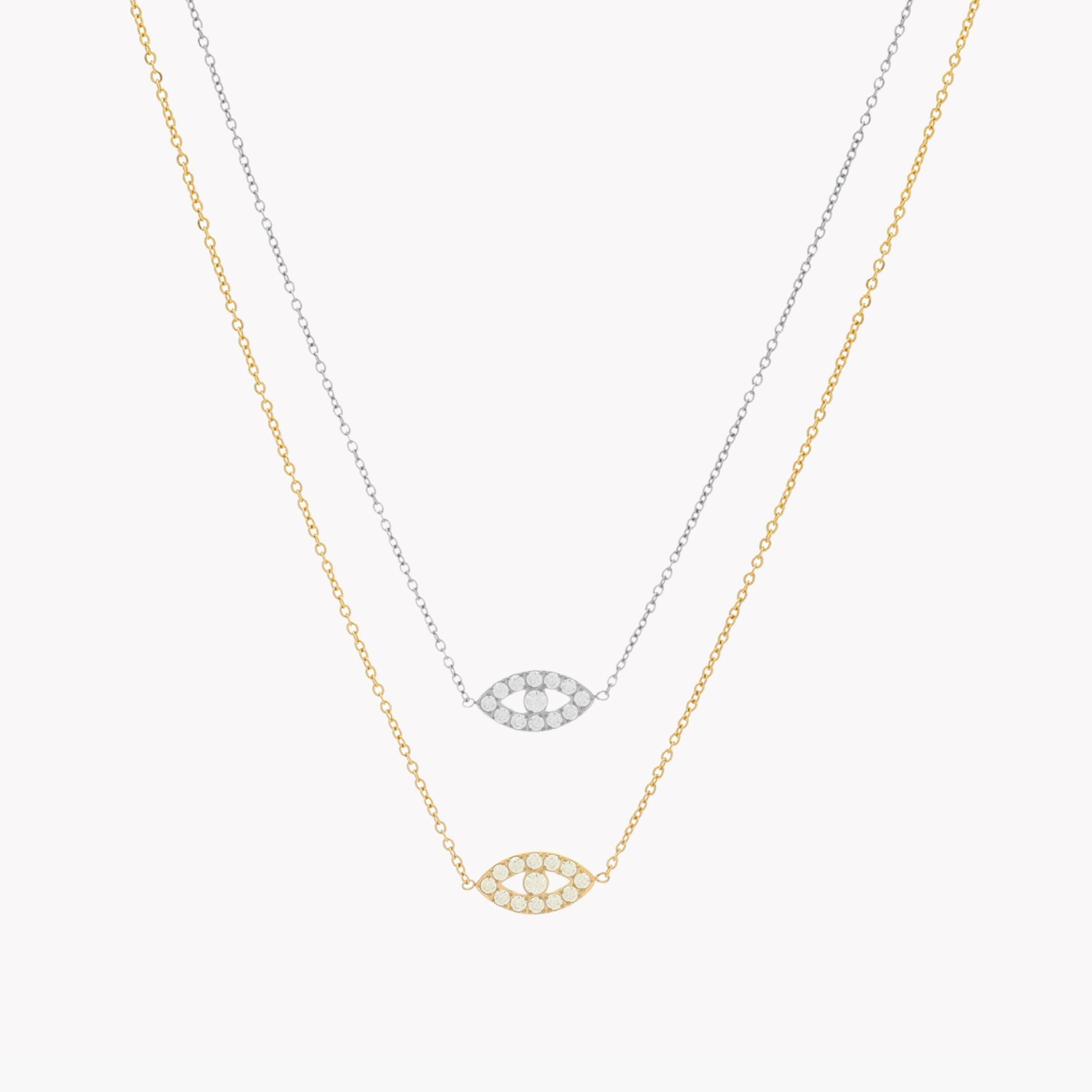 OASIS | Colar Olho Turco em Zircônias em Aço Inoxidável