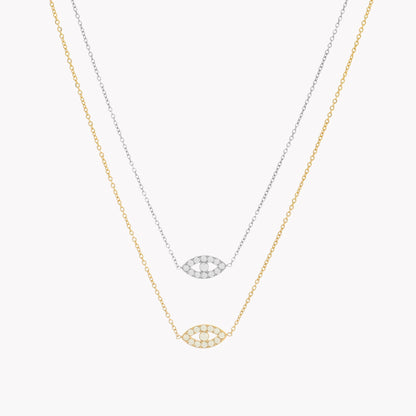 OASIS | Colar Olho Turco em Zircônias em Aço Inoxidável