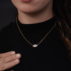 OASIS | Colar Olho Turco em Zircônias em Aço Inoxidável