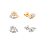 OASIS | Brincos curtos Olho Turco em Zircônias em Aço Inoxidável