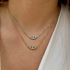 OASIS | Colar Olho Turco em Zircônias em Aço Inoxidável