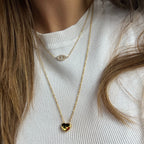 OASIS | Colar Olho Turco em Zircônias em Aço Inoxidável