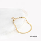 SNAKE | Pulseira em Malha Achatada em Aço Inox (várias espessuras)