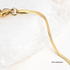 SNAKE | Pulseira em Malha Achatada em Aço Inox (várias espessuras)