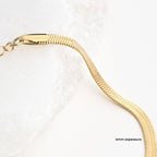 SNAKE | Pulseira em Malha Achatada em Aço Inox (várias espessuras)