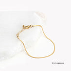 SNAKE | Pulseira em Malha Achatada em Aço Inox (várias espessuras)