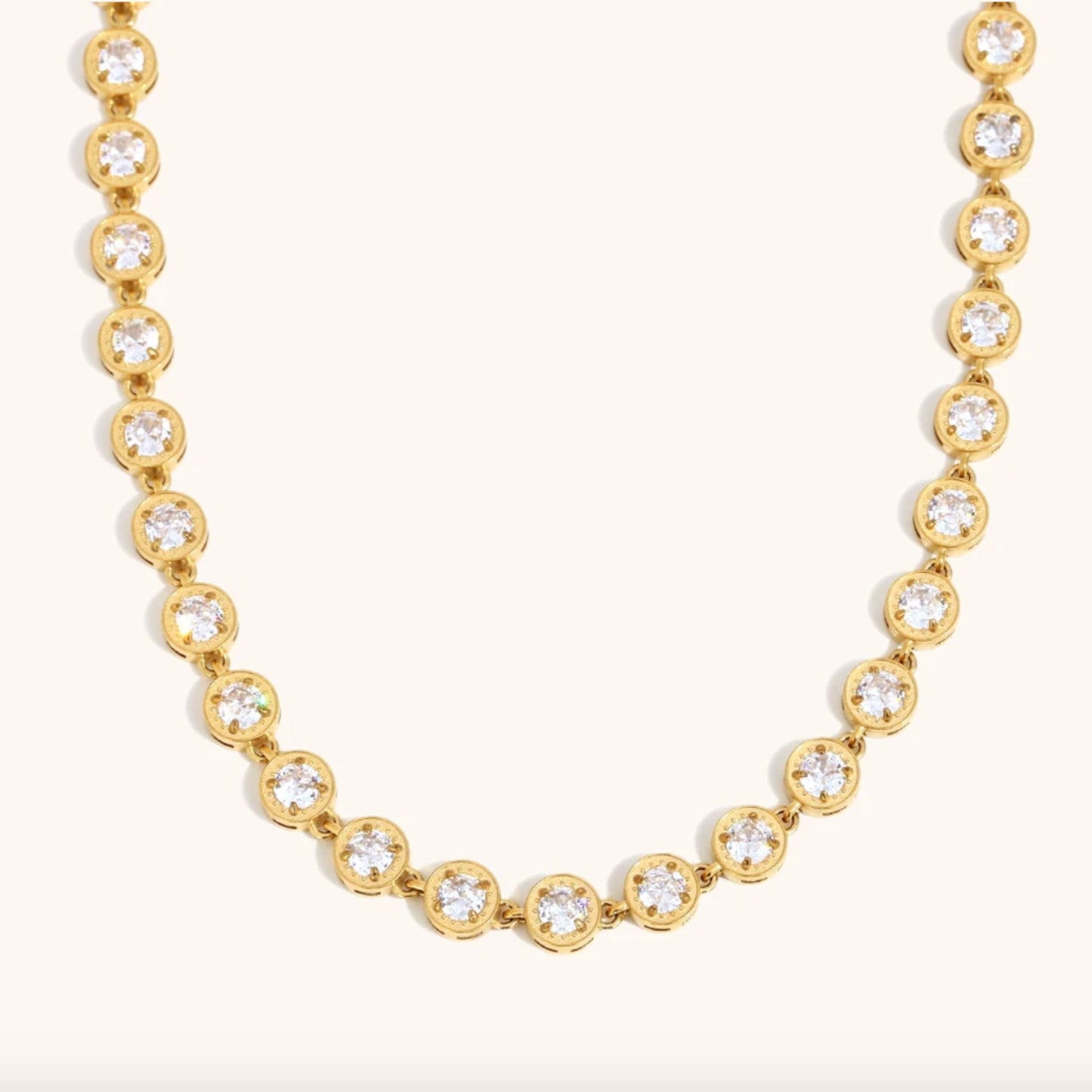 RIVIERA II | Colar Estilo Riviera com Zircônias em Aço Inoxidável