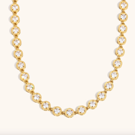 RIVIERA II | Colar Estilo Riviera com Zircônias em Aço Inoxidável