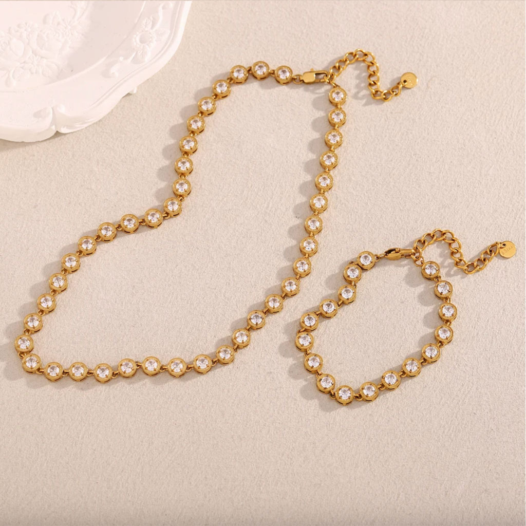 RIVIERA II | Pulseira Estilo Riviera com Zircônias em Aço Inoxidável