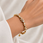 RIVIERA | Pulseira em Zircônias em Aço Inoxidável