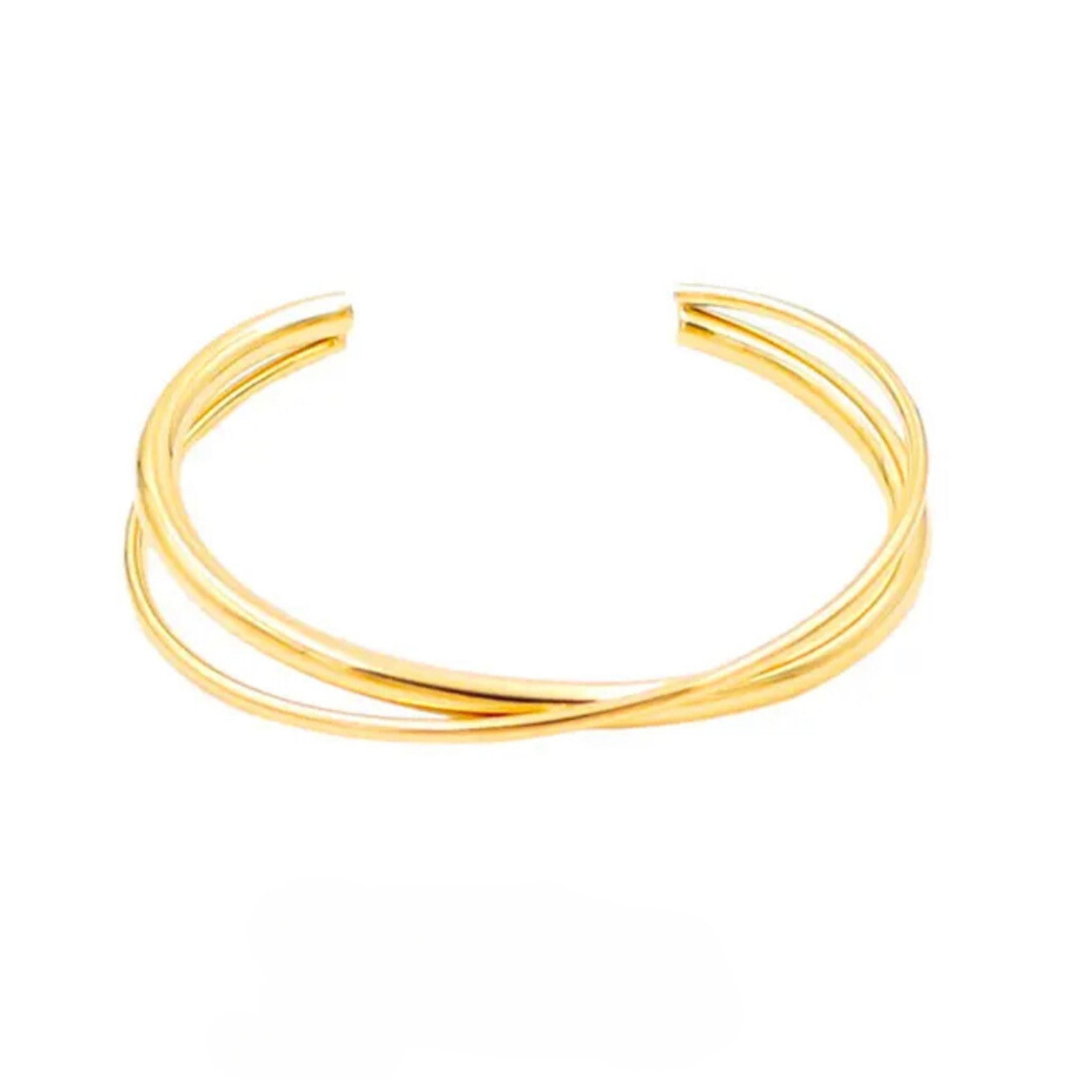 ROBERTA | Pulseira Dupla Tipo Escrava em Aço Inoxidável