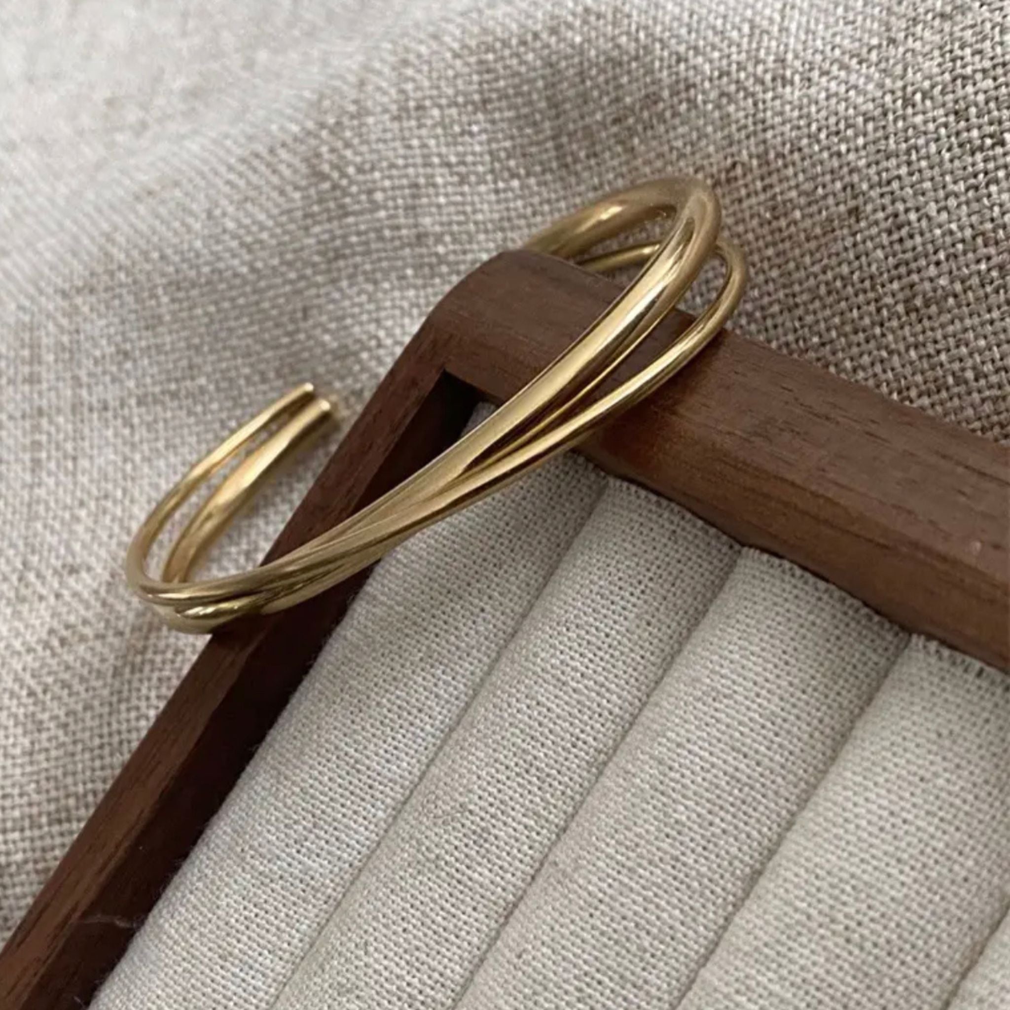 ROBERTA | Pulseira Dupla Tipo Escrava em Aço Inoxidável