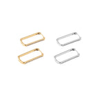 SIENNA | Argolas Retangulares com Zircônias em Aço Inoxidável