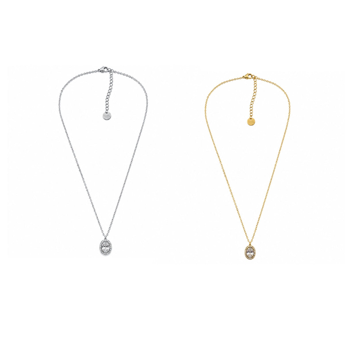 SIGNÉ | Colar com Medalha em Zircônias em Aço Inox