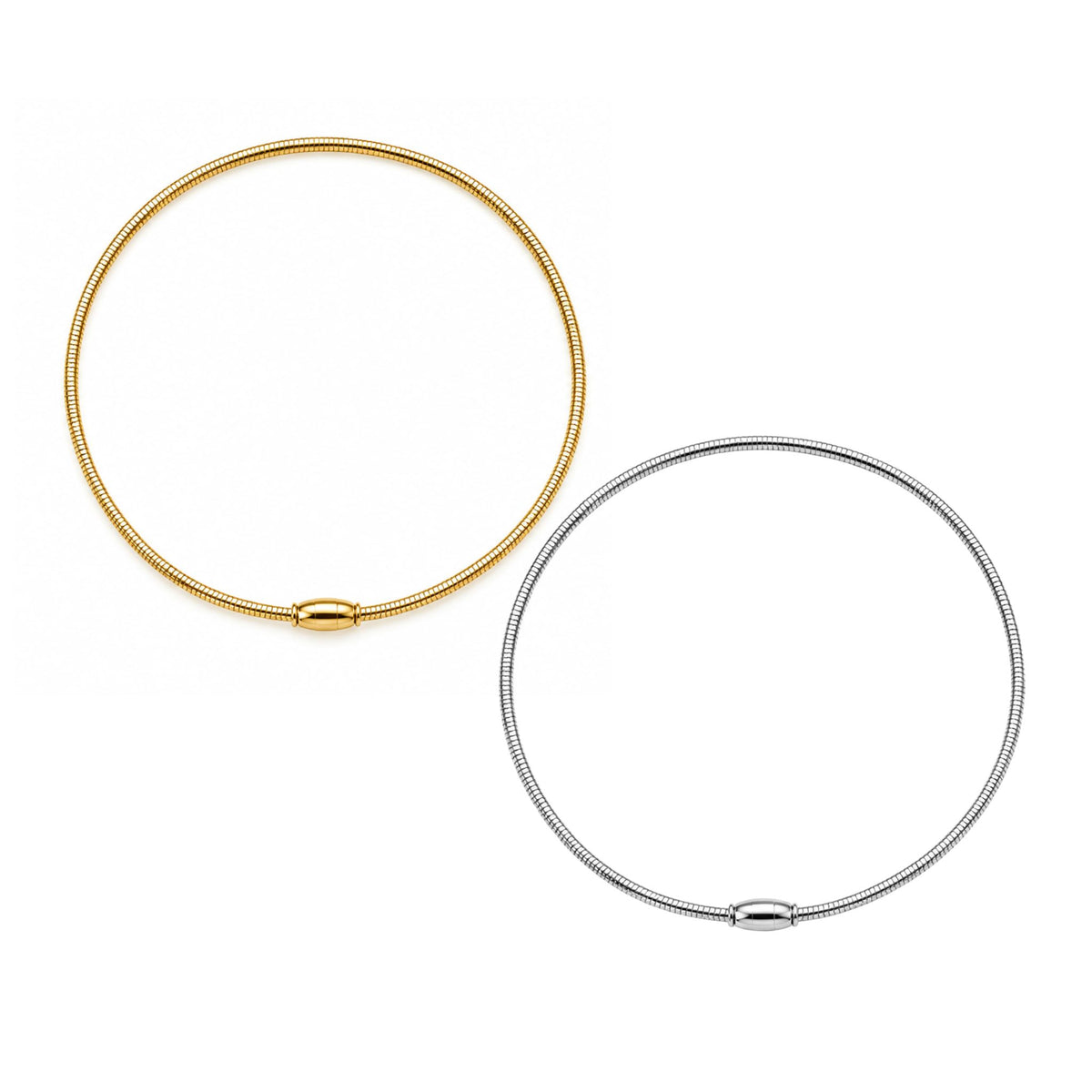 SLEEK | Gargantilha em Malha de Corrente Tubular em Aço Inoxidável