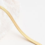 SNAKE | Gargantilha em Malha Achatada em Aço Inoxidável (várias espessuras)