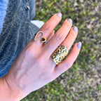 STELLAR | Anel Ajustável com Zircônias em Aço Inoxidável