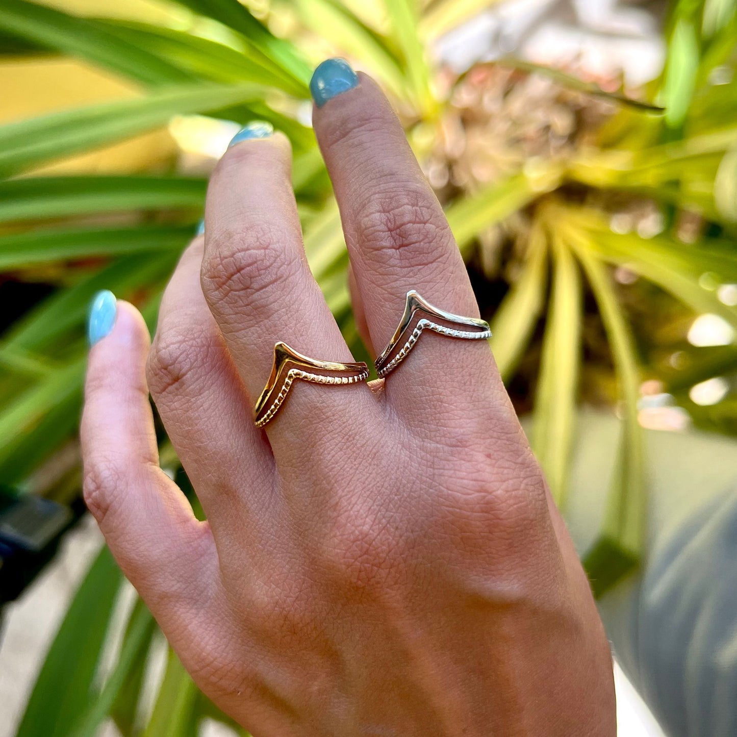 STILE | Double V Ring in Steel