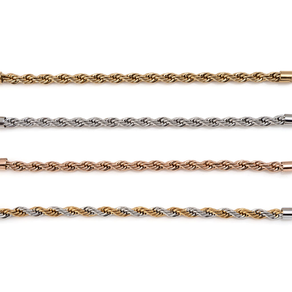 STELLA I | Pulseira em malha torcida de 5mm em Aço