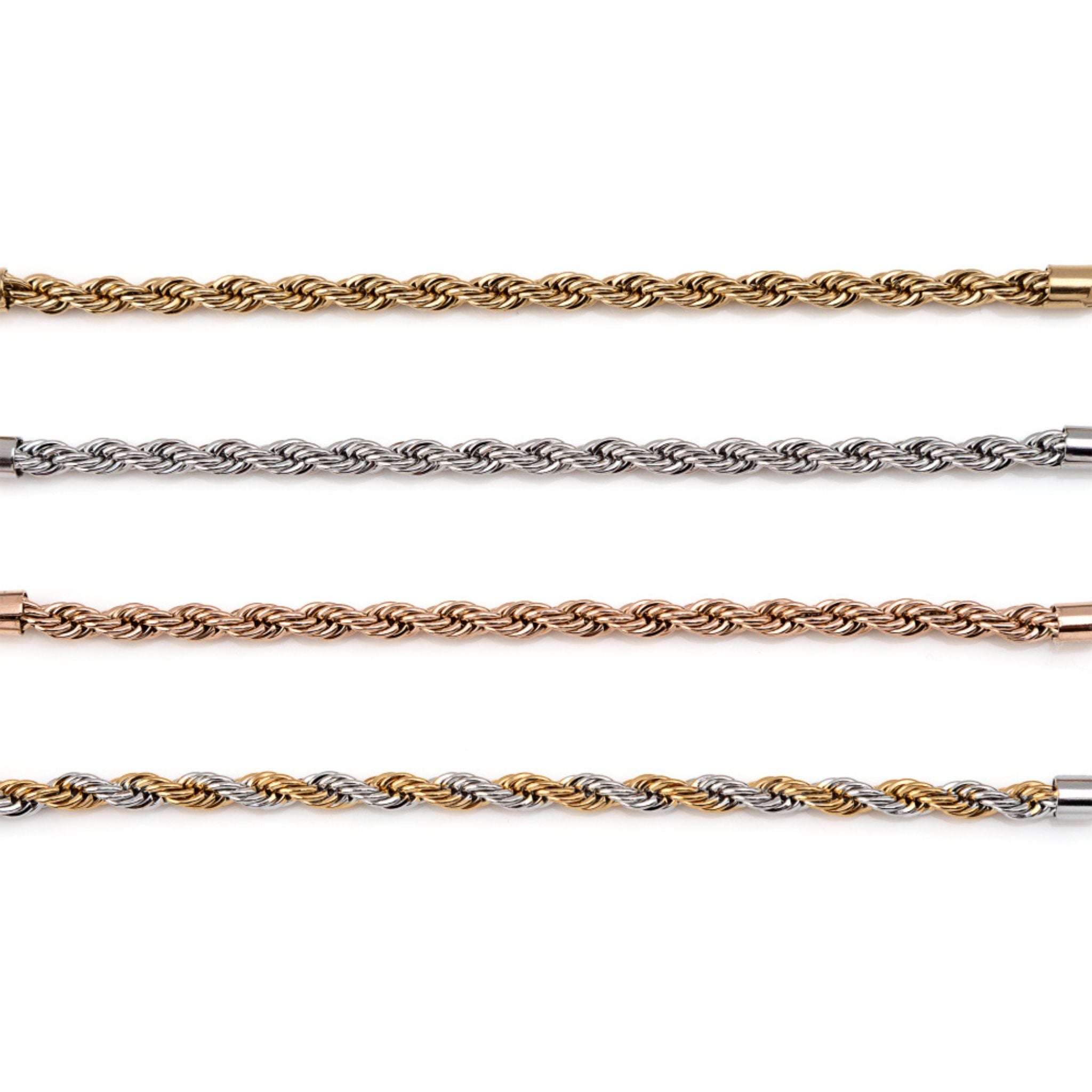 STELLA I | Pulseira em malha torcida de 5mm em Aço