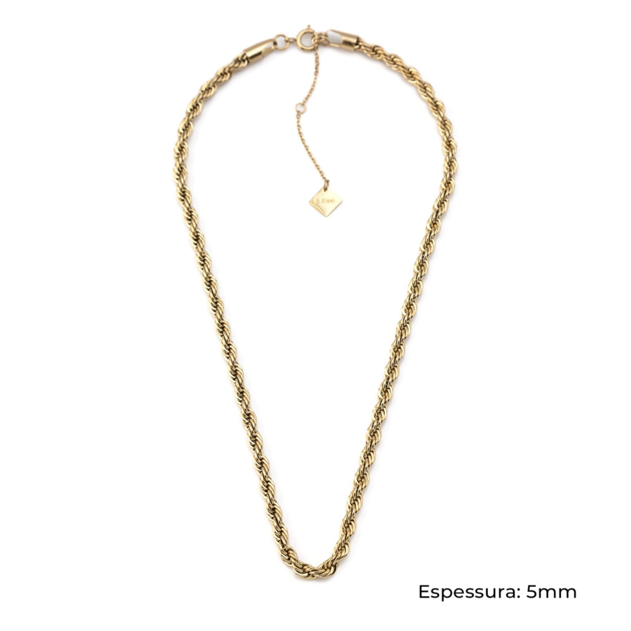 STELLA I | Colar em malha torcida de 5mm em Aço