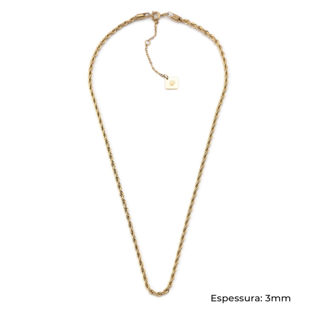 STELLA II | Colar em malha torcida de 3mm em Aço