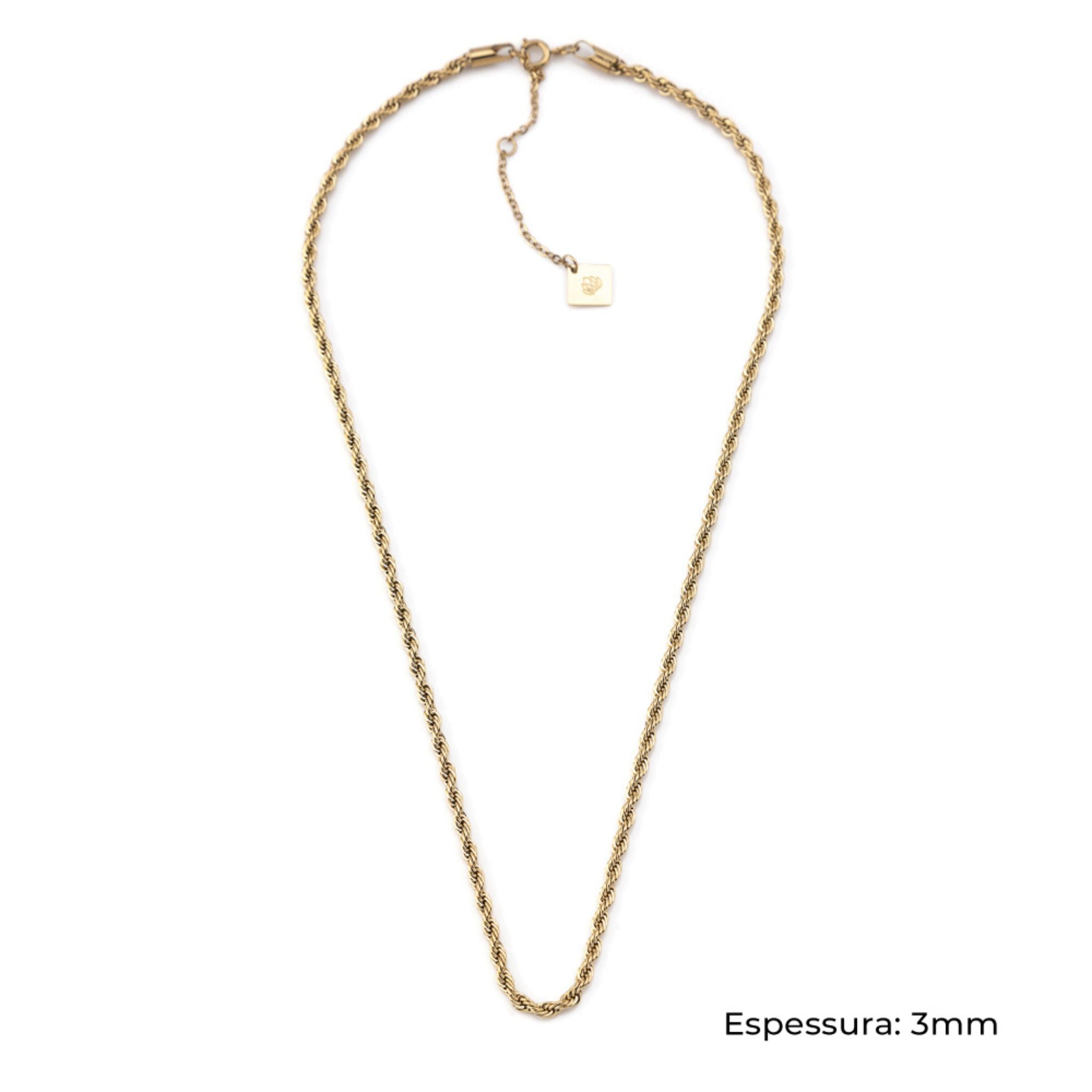 STELLA II | Colar em malha torcida de 3mm em Aço