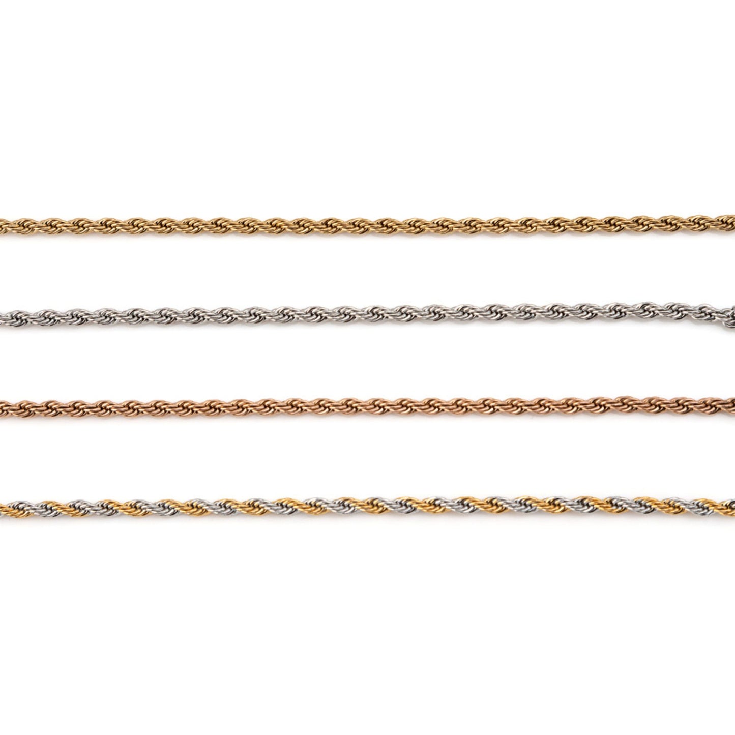 STELLA II | Pulseira em malha torcida de 3mm em Aço