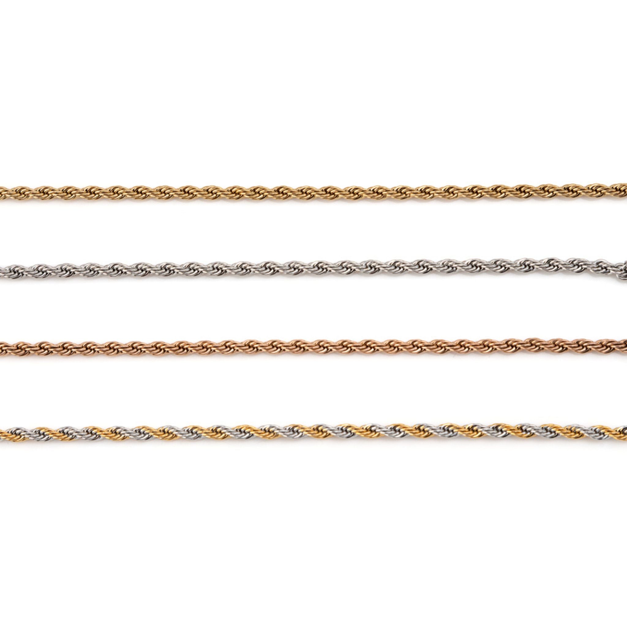 STELLA II | Pulseira em malha torcida de 3mm em Aço