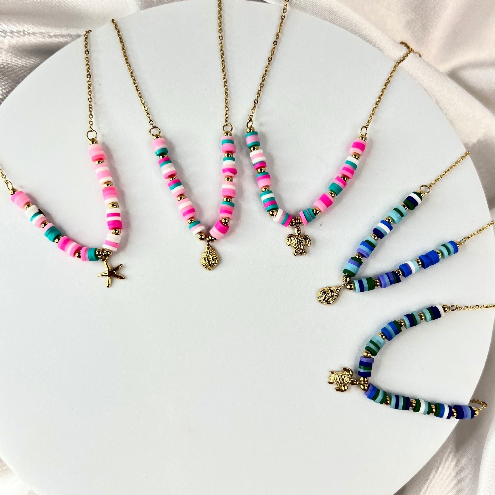 SUN-KISSED | Pulseira em Aço Inoxidável com Pendente e Missangas