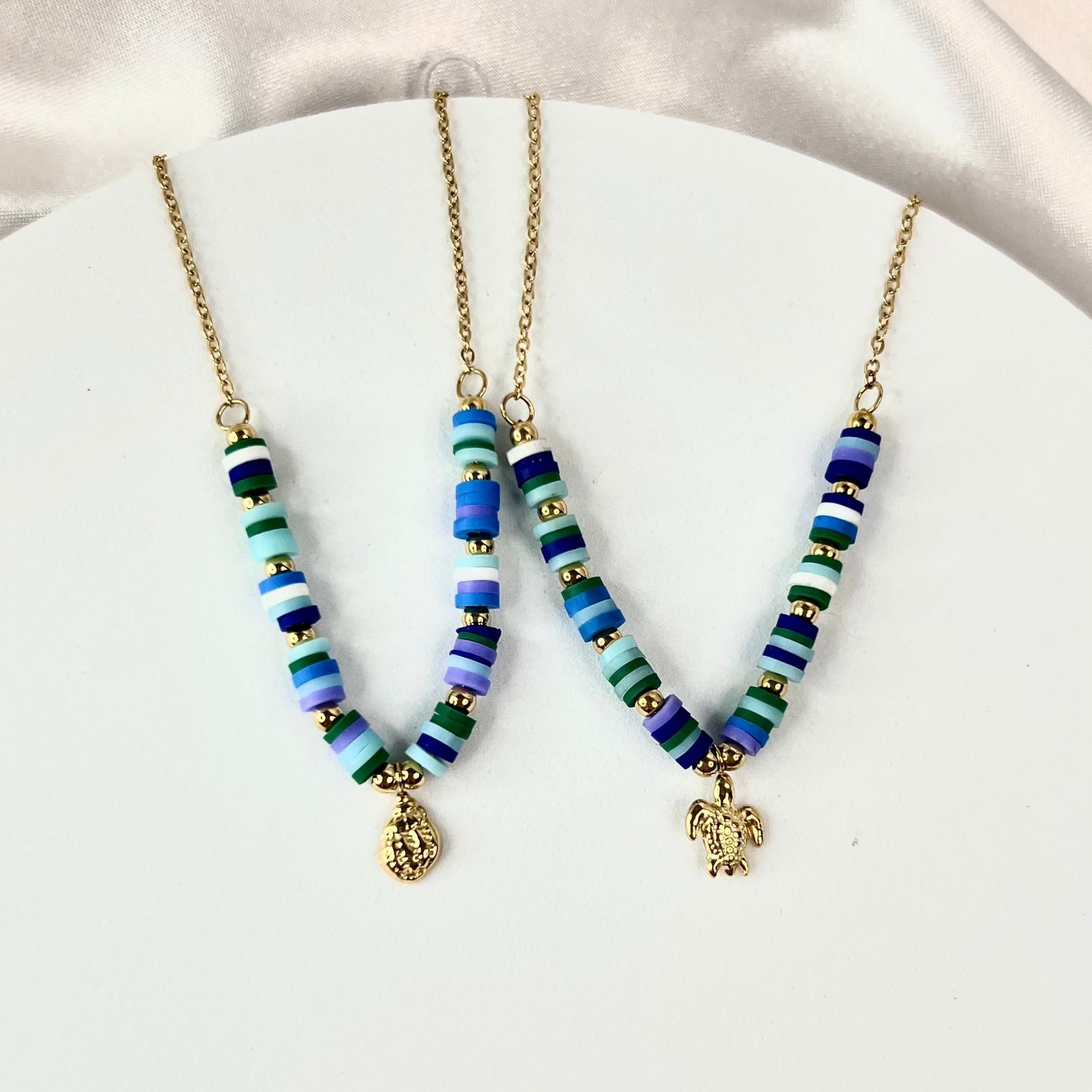 SUN-KISSED | Pulseira em Aço Inoxidável com Pendente e Missangas