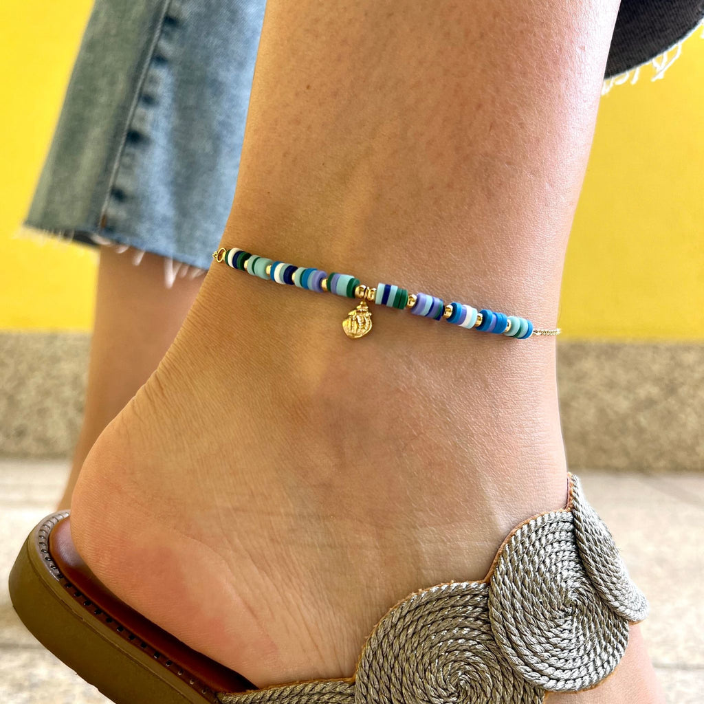 SUN-KISSED | Pulseira em Aço Inoxidável com Pendente e Missangas