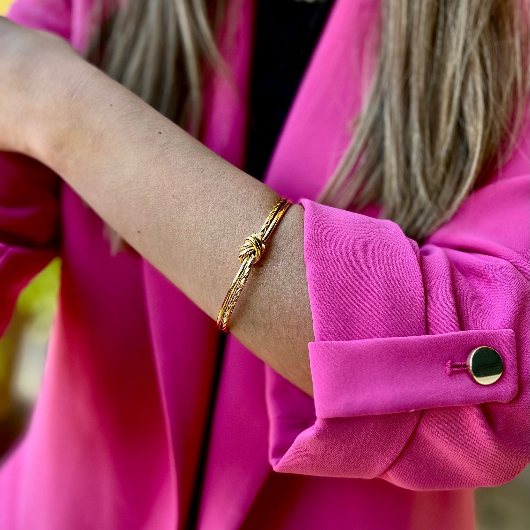 TIE III | Escrava Efeito Duplo com Nó em Aço Inoxidável