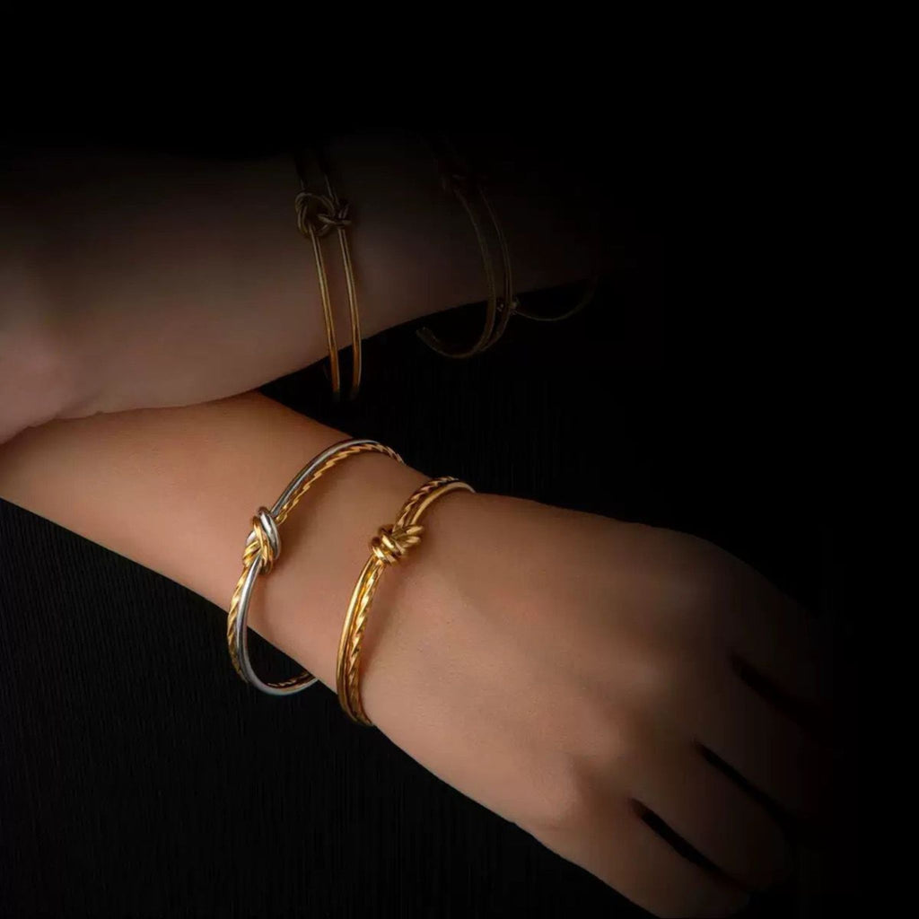 TIE III | Escrava Efeito Duplo com Nó em Aço Inoxidável