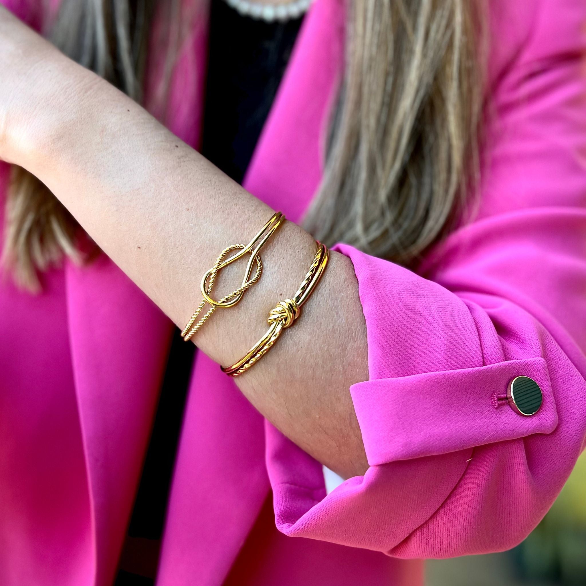 TIE III | Escrava Efeito Duplo com Nó em Aço Inoxidável