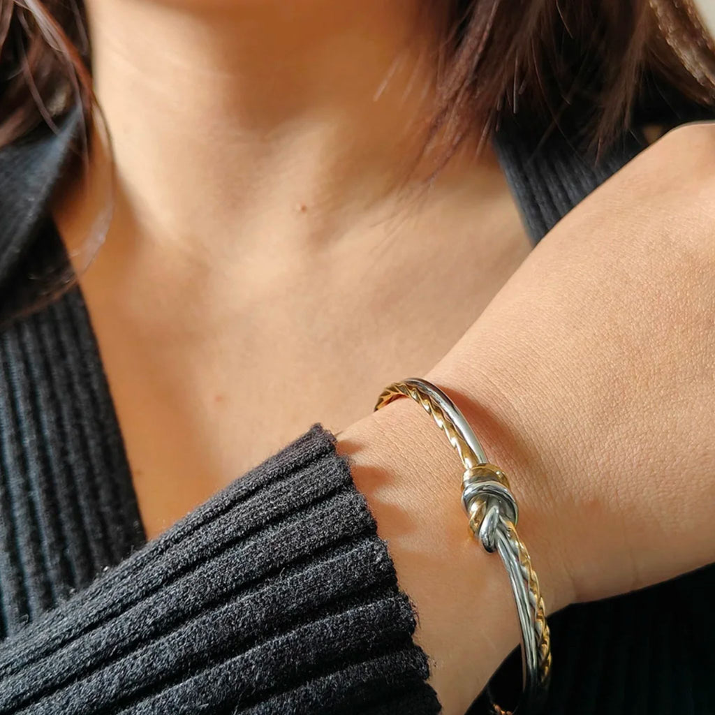 TIE III | Escrava Efeito Duplo com Nó em Aço Inoxidável