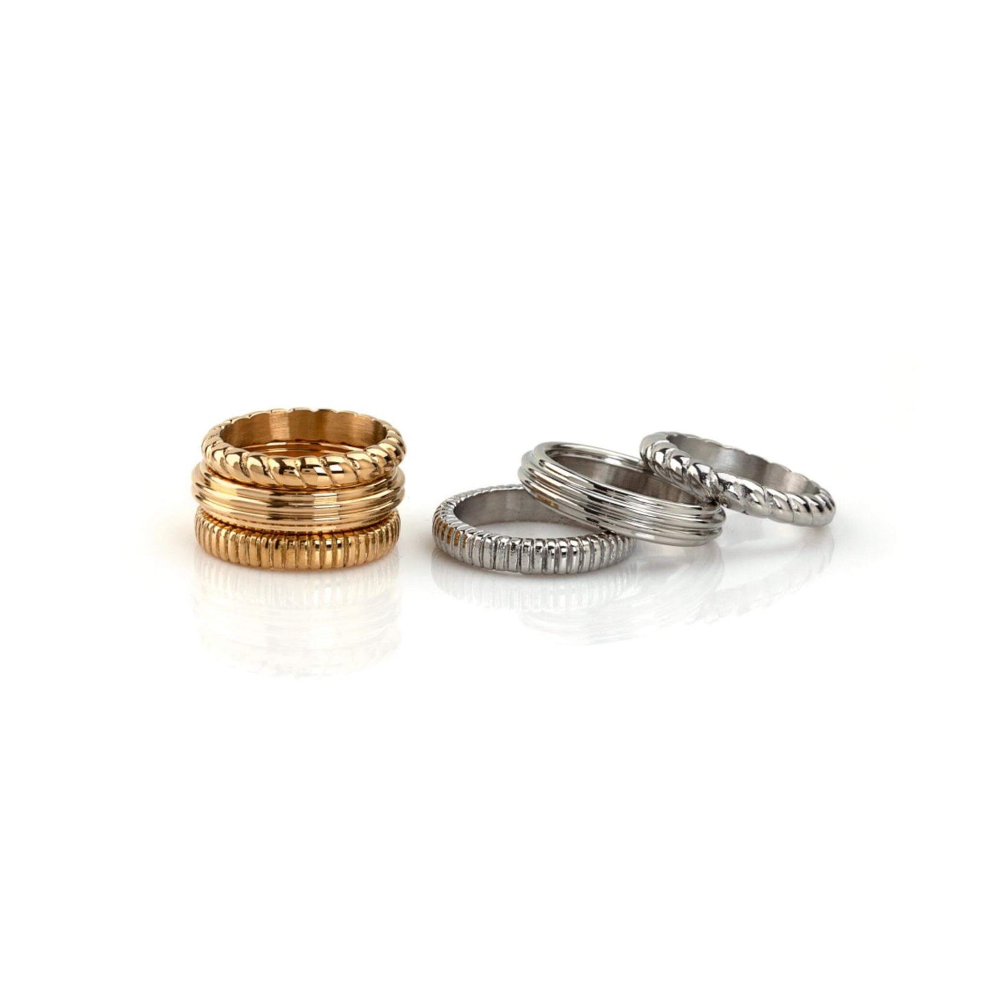 TRILOGY | Set of Three Stainless Steel Rings