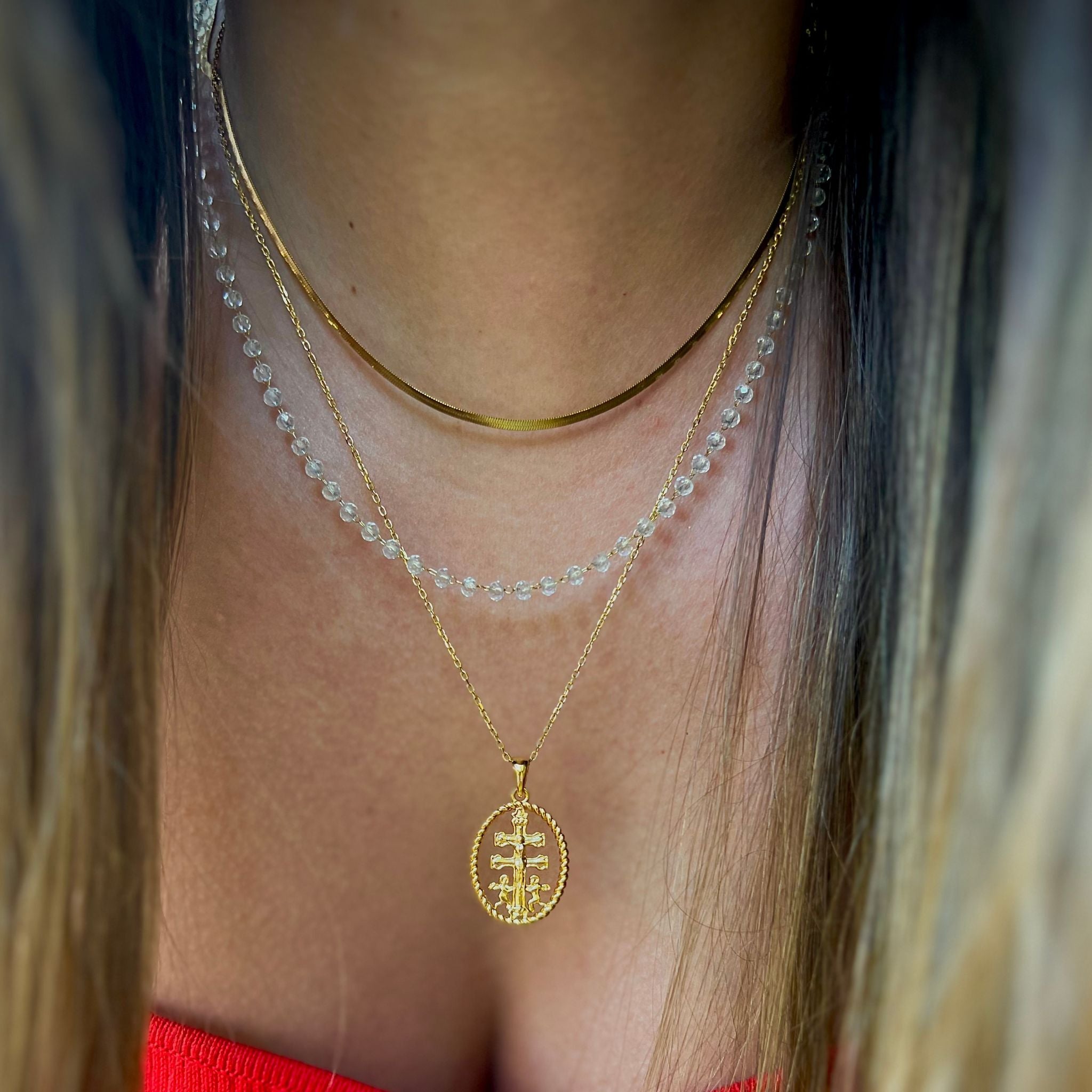 VERVE | Colar com Missangas em Aço Inoxidável