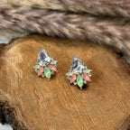 Brincos curtos com cristais